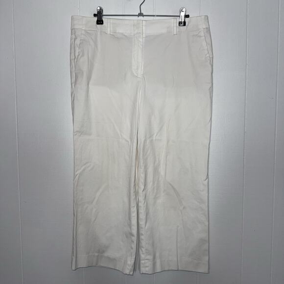 Talbots Women’s Chelsea Crop Pants White Size 12 - Picture 1 of 5